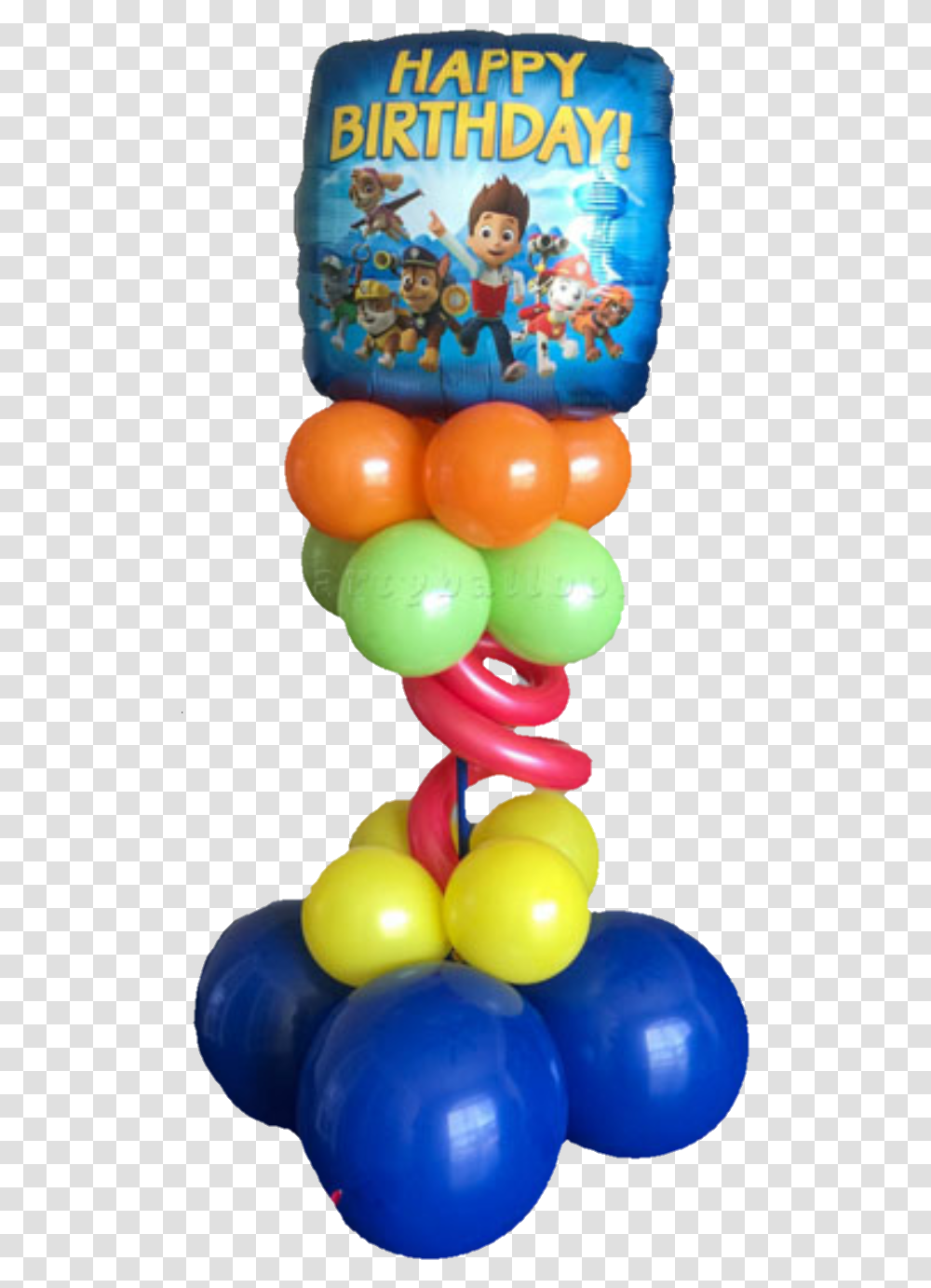 Balloon Happybirthday Birthday Pawpatrol Balloon, Rattle Transparent Png