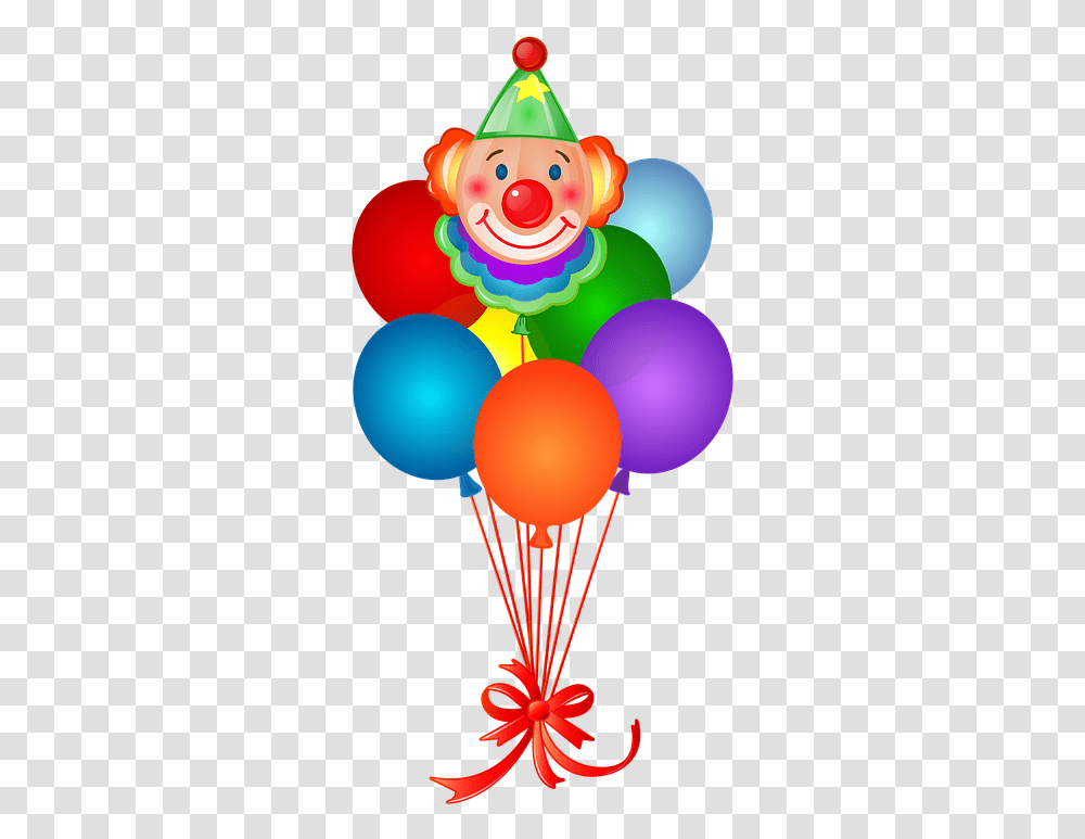 Balloon Helium Birthday Clown With Balloons Transparent Png