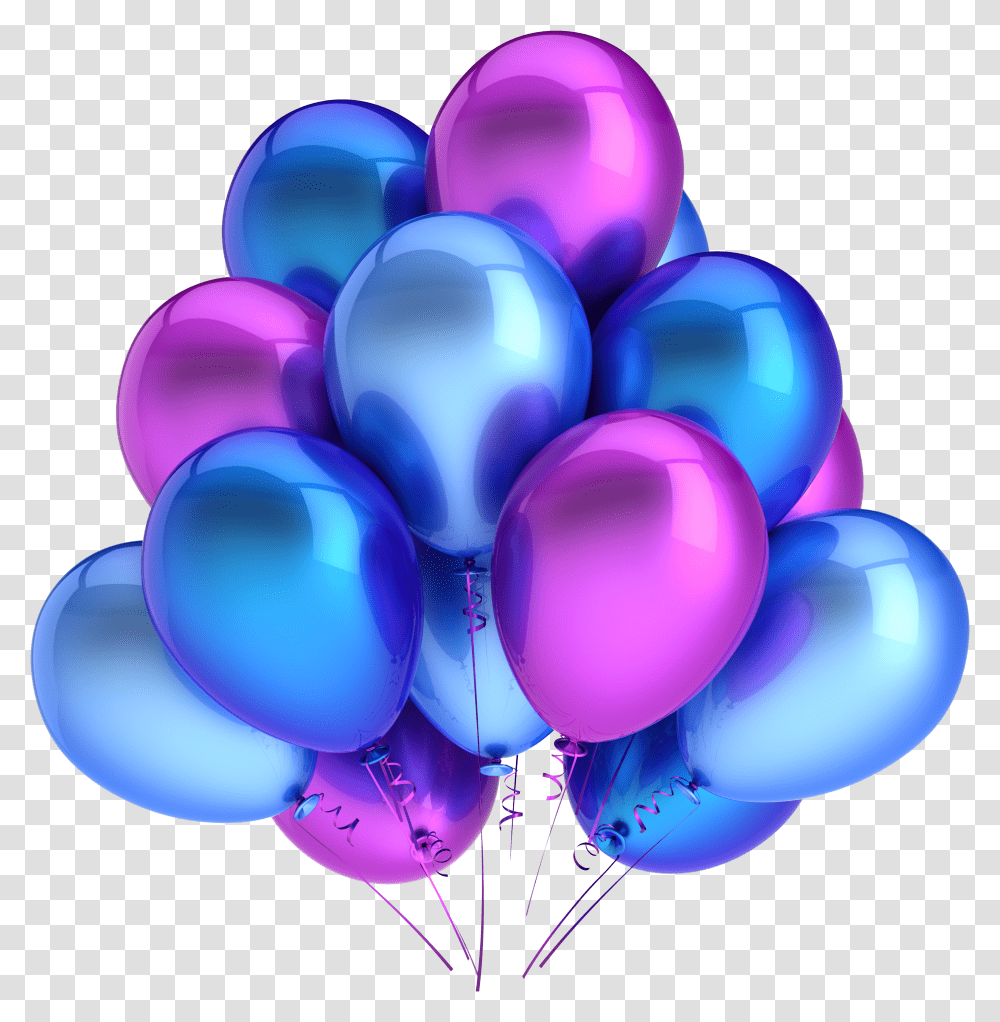 Balloon Image Blue And Purple Balloons Transparent Png