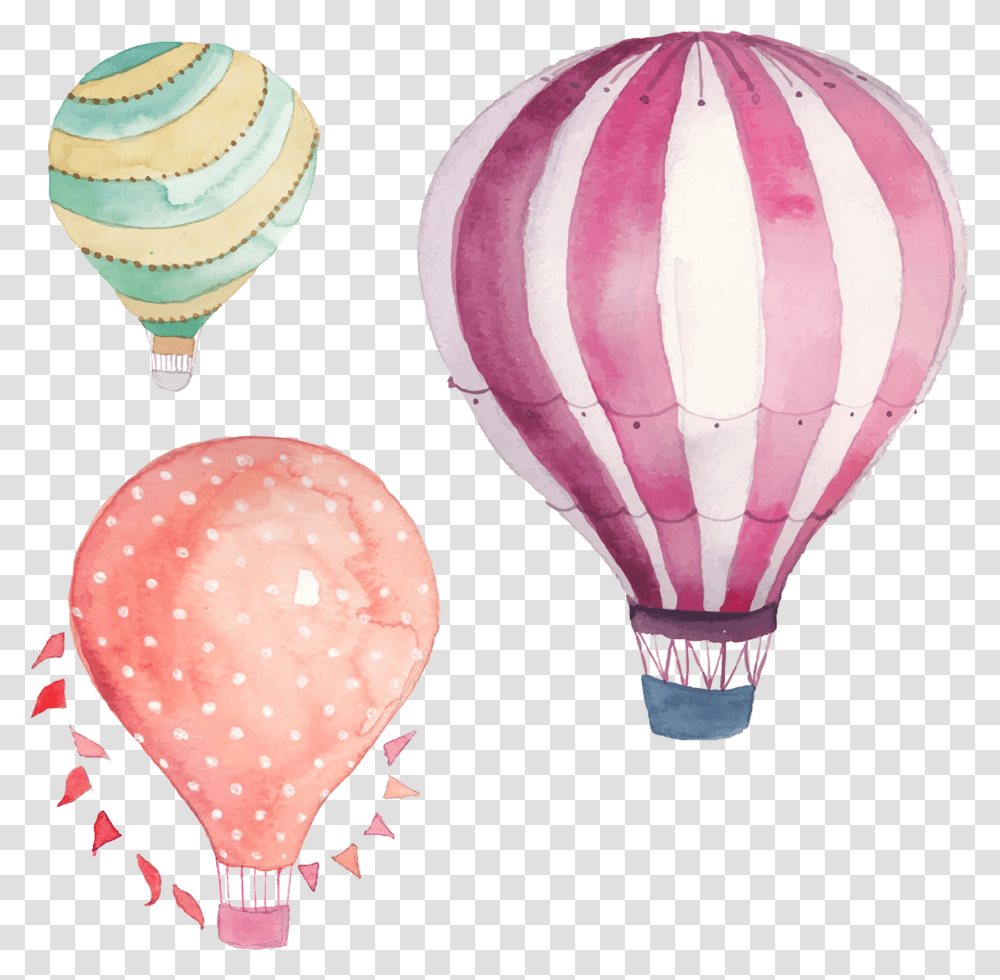 Balloon Image With Background Hot Air Balloon Watercolor, Aircraft, Vehicle, Transportation Transparent Png
