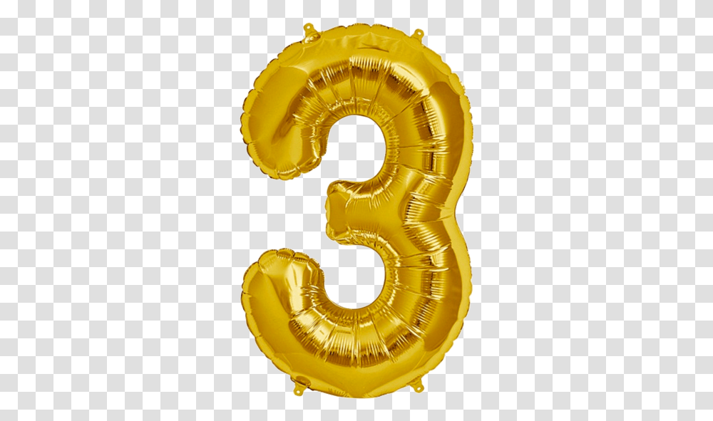 Balloon Numbers Picture 412405 3 Number 3 Foil Balloon, Alphabet, Text, Helmet, Clothing Transparent Png