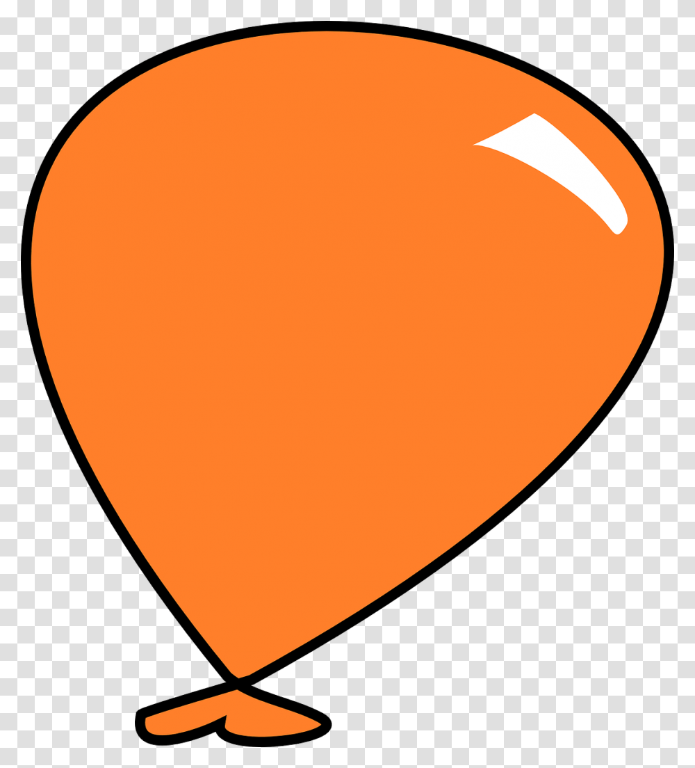 Balloon Orange Air Color Fly Cartoon Water Balloon, Plectrum, Heart Transparent Png