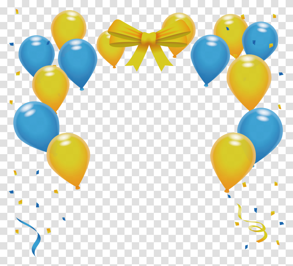 Balloon Party Transprent Blue And Yellow Balloons Transparent Png