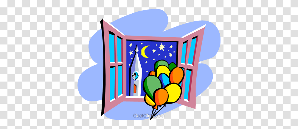 Balloons Against Night Sky Royalty Free Vector Clip Art, Sweets, Food, Confectionery Transparent Png