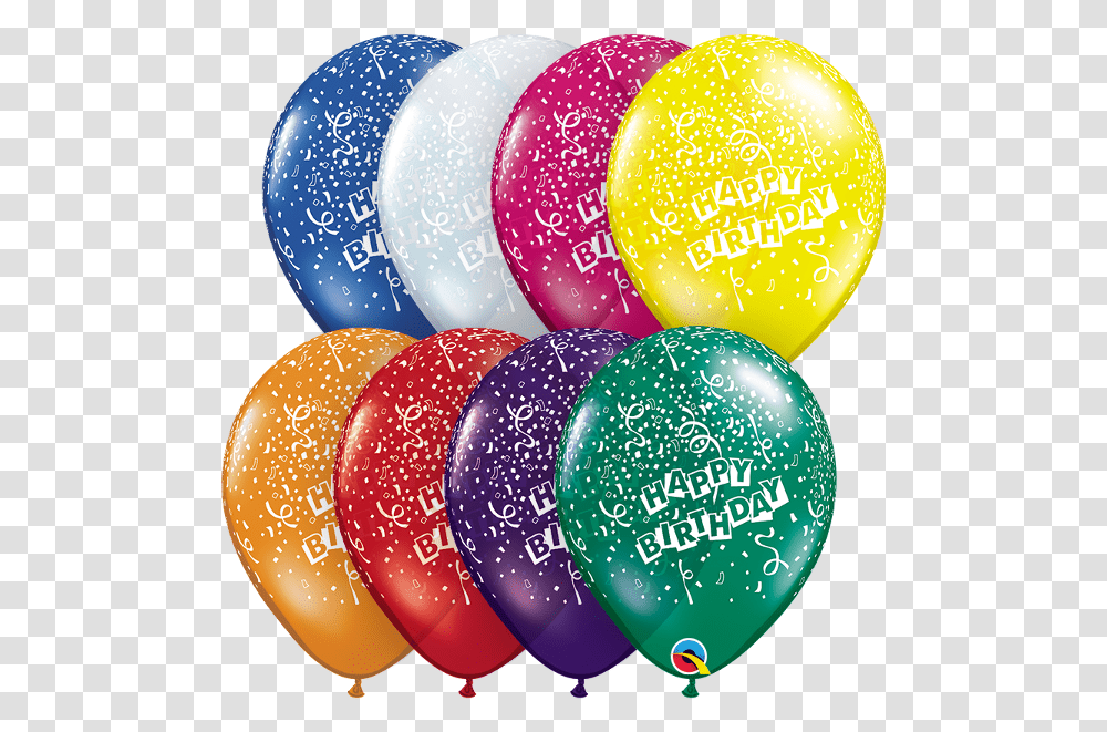 Balloons And Confetti 12450 11u2033 Birthday Confetti Balloon Transparent Png