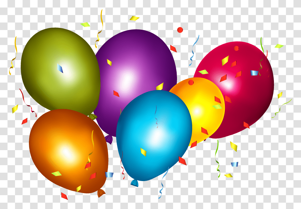 Balloons And Confetti, Food Transparent Png