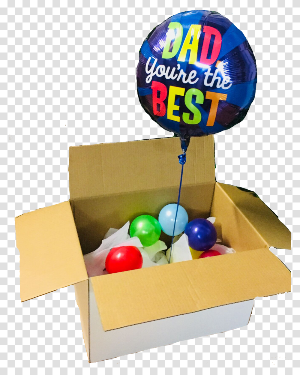 Balloons And Confetti, Sphere, Box, Carton, Cardboard Transparent Png
