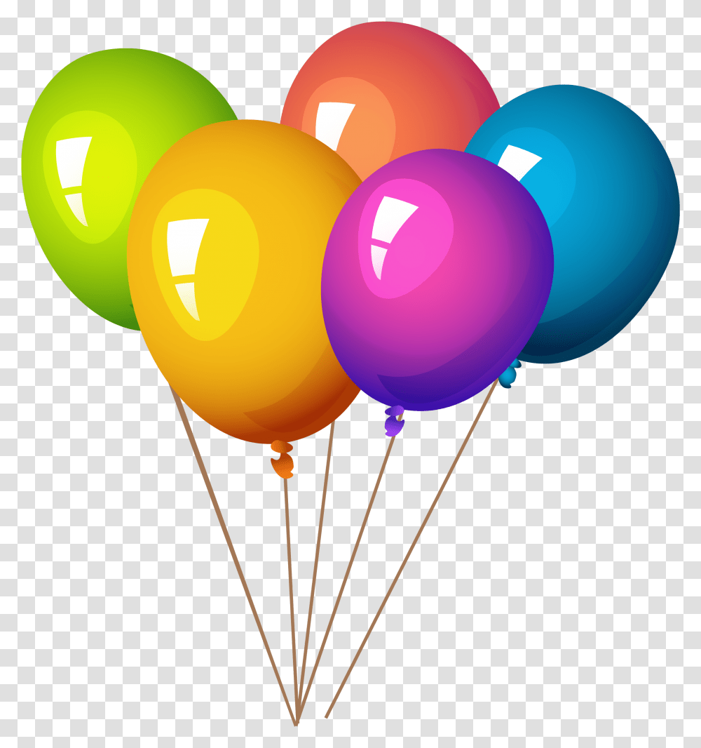 Balloons And Party Poppers Transparent Png