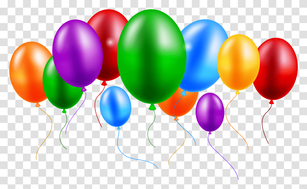 Balloons Colorful Clip Art Background Happy Birthday Transparent Png