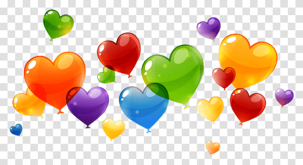 Balloons Hearts Flying Luftballons Transparent Png