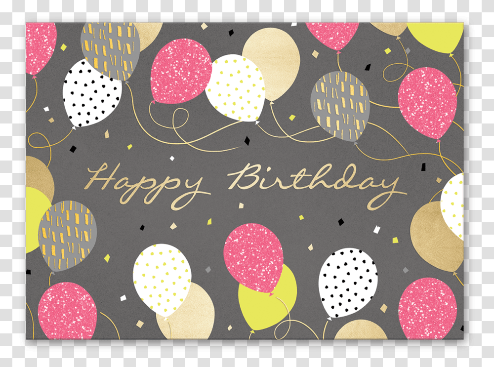 Balloons On Birthday Card, Texture, Polka Dot, Rug, Label Transparent Png