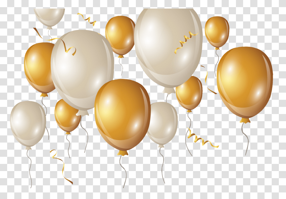 Balloons Party Gold White Celebration Freetoedit Happy Birthday Little One Transparent Png