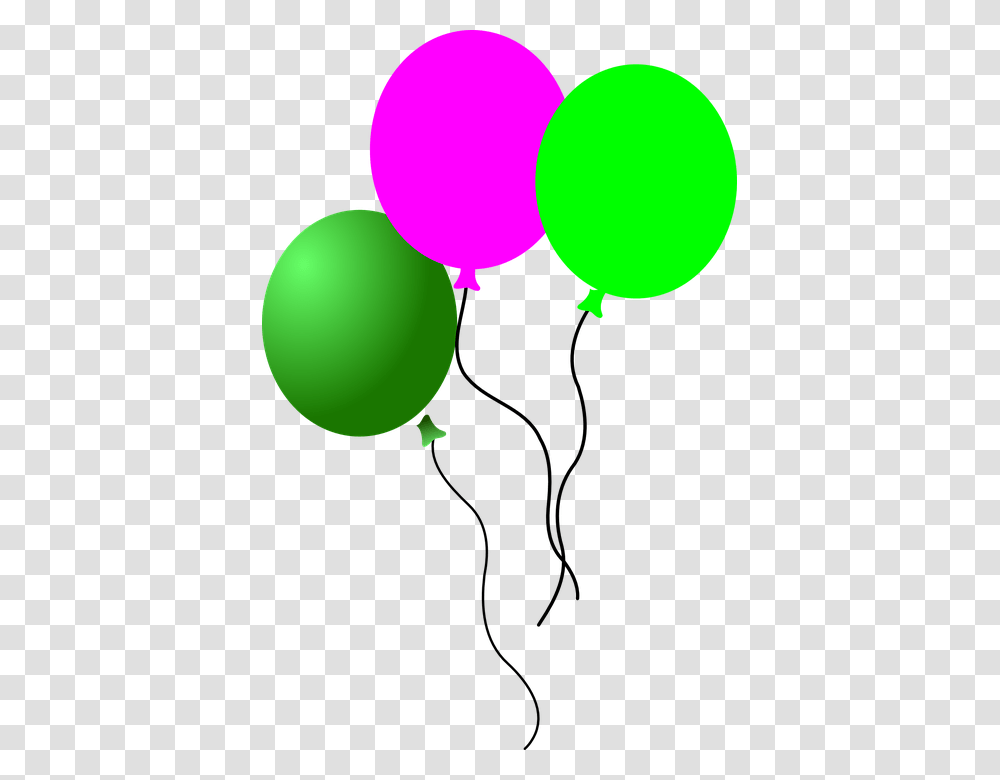 Balloons Pink Green Flying Birthday Green And Pink Balloons Transparent Png