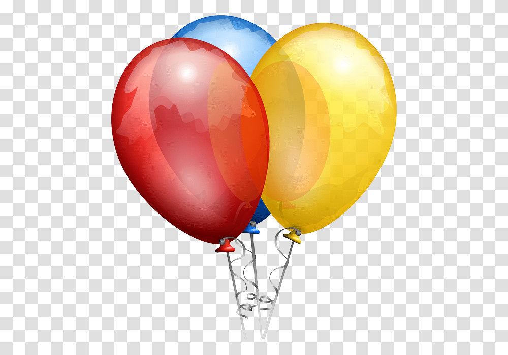 Balloons Red Blue Yellow Shiny Helium Bunch Transparent Png