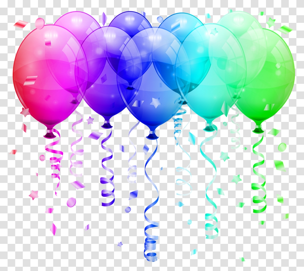 Balloons String Confetti Birthday Balloons, Paper, Graphics, Art Transparent Png