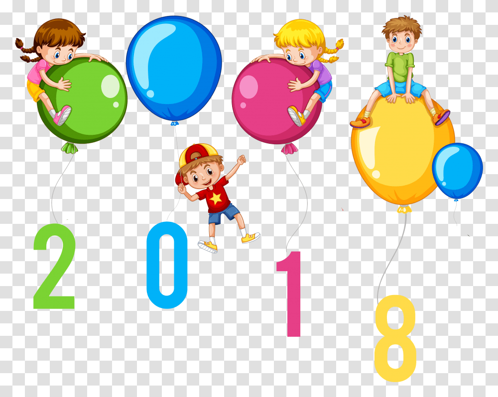 Balloons With Background Three Kids Clipart, Person, Human, Number Transparent Png