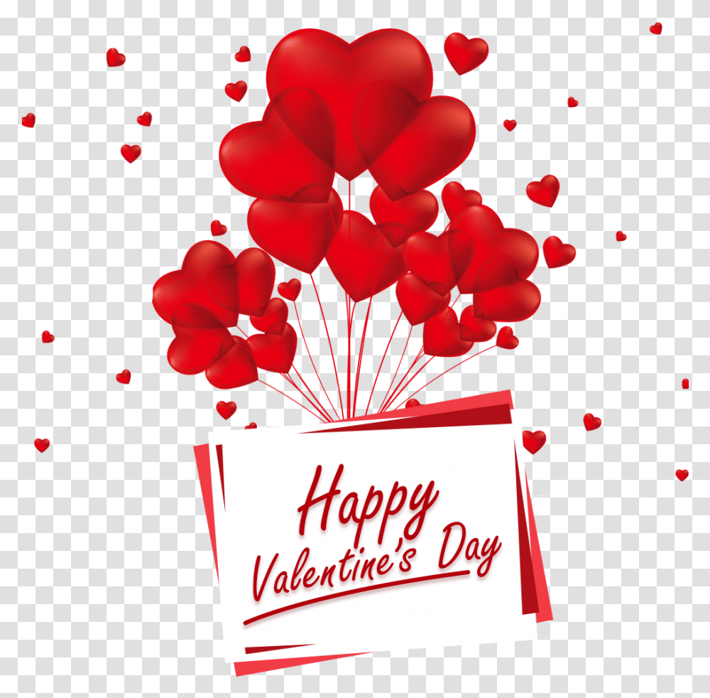 Balloons With Happy Valentine Day Free Download Happy Valentine Day, Envelope, Mail, Greeting Card Transparent Png