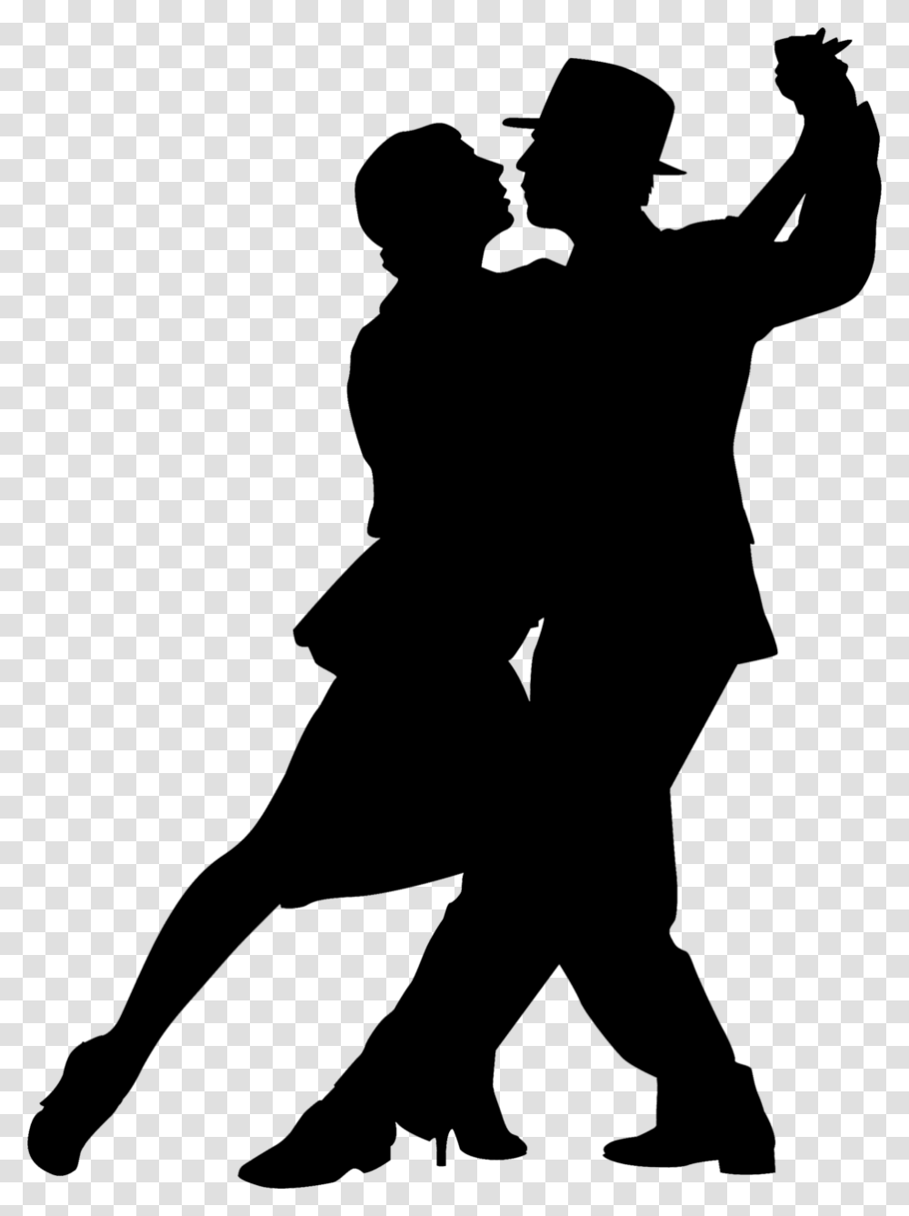 Ballroom Dance Argentine Tango Silhouette Dancers Silhouette, Person, Human, Ninja, Stencil Transparent Png