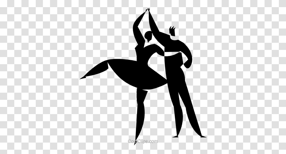 Ballroom Dancers Royalty Free Vector Clip Art Illustration, Silhouette, Person, Human, Ballet Transparent Png