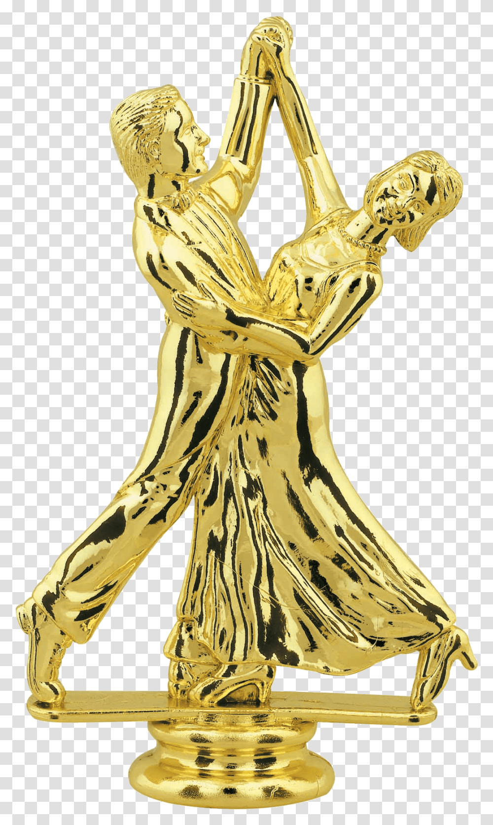 Ballroom Dancing Figure Top Trophy, Gold, Zebra, Wildlife Transparent Png
