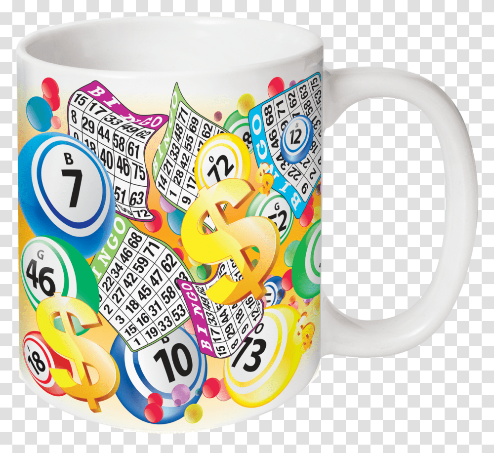 Balls And Bingo Sheets Mug Mug, Coffee Cup Transparent Png