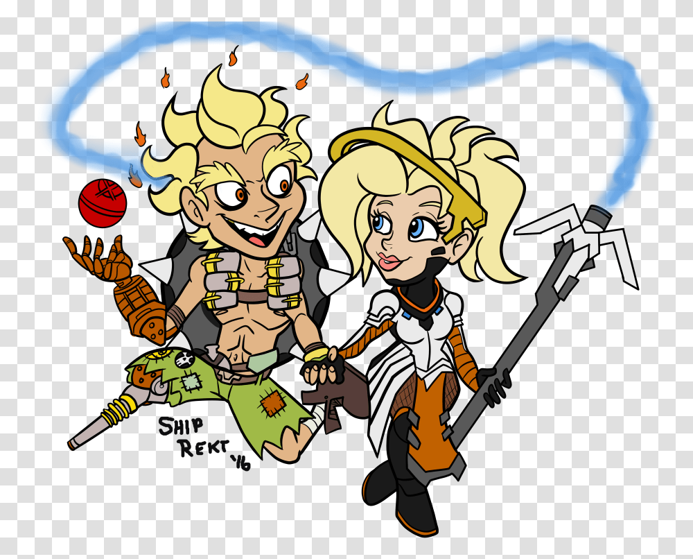 Balls Deep In Mercyrat Junkrat And Mercy Ship, Person, Human, Knight, Duel Transparent Png