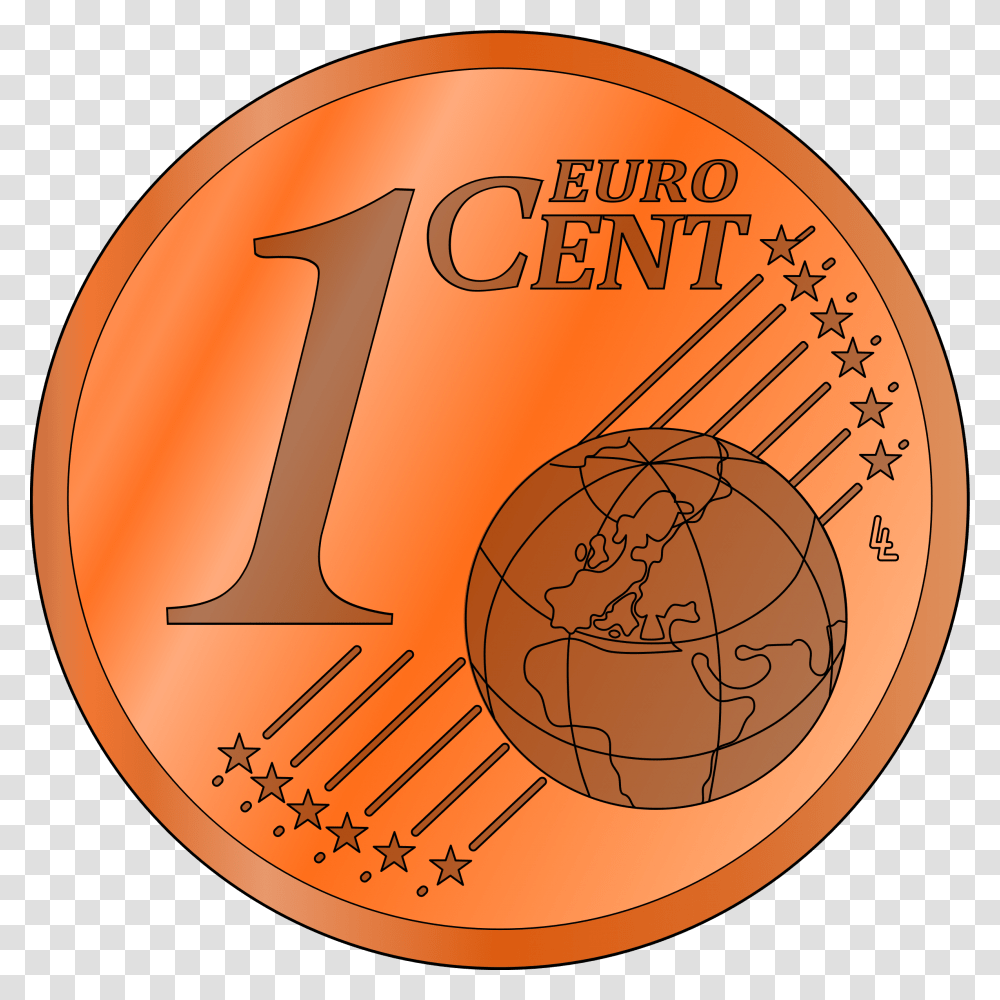 Ballteam Sportorange 5 Euro Cent Clipart, Coin, Money, Gold, Outer Space Transparent Png