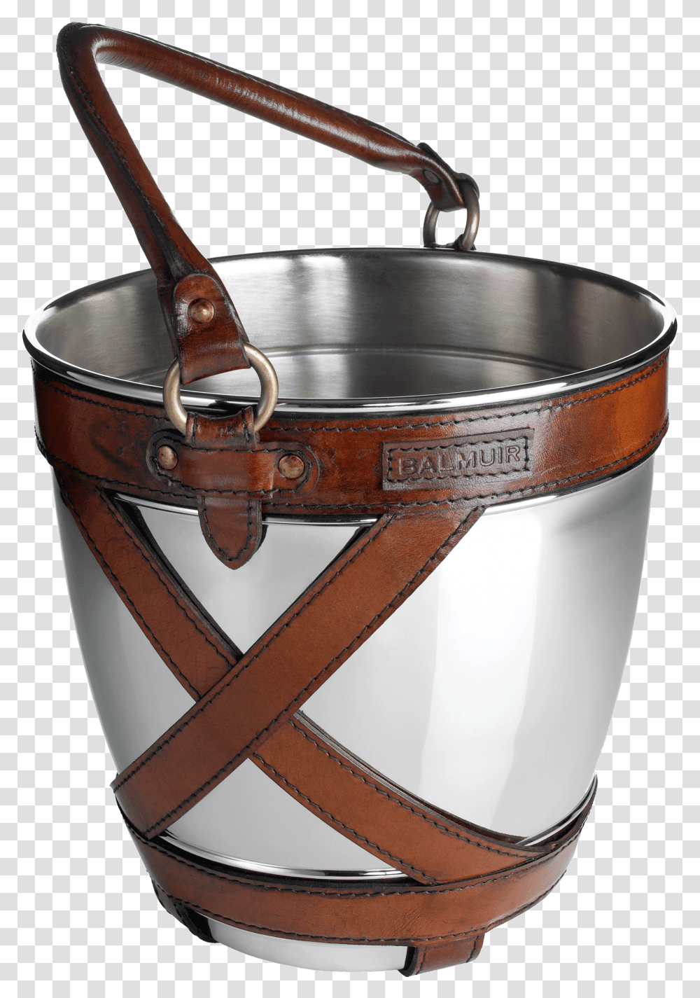 Balmuir Winston Champagne Bucket In Chrome And Leather Dutch Oven, Sink Faucet Transparent Png