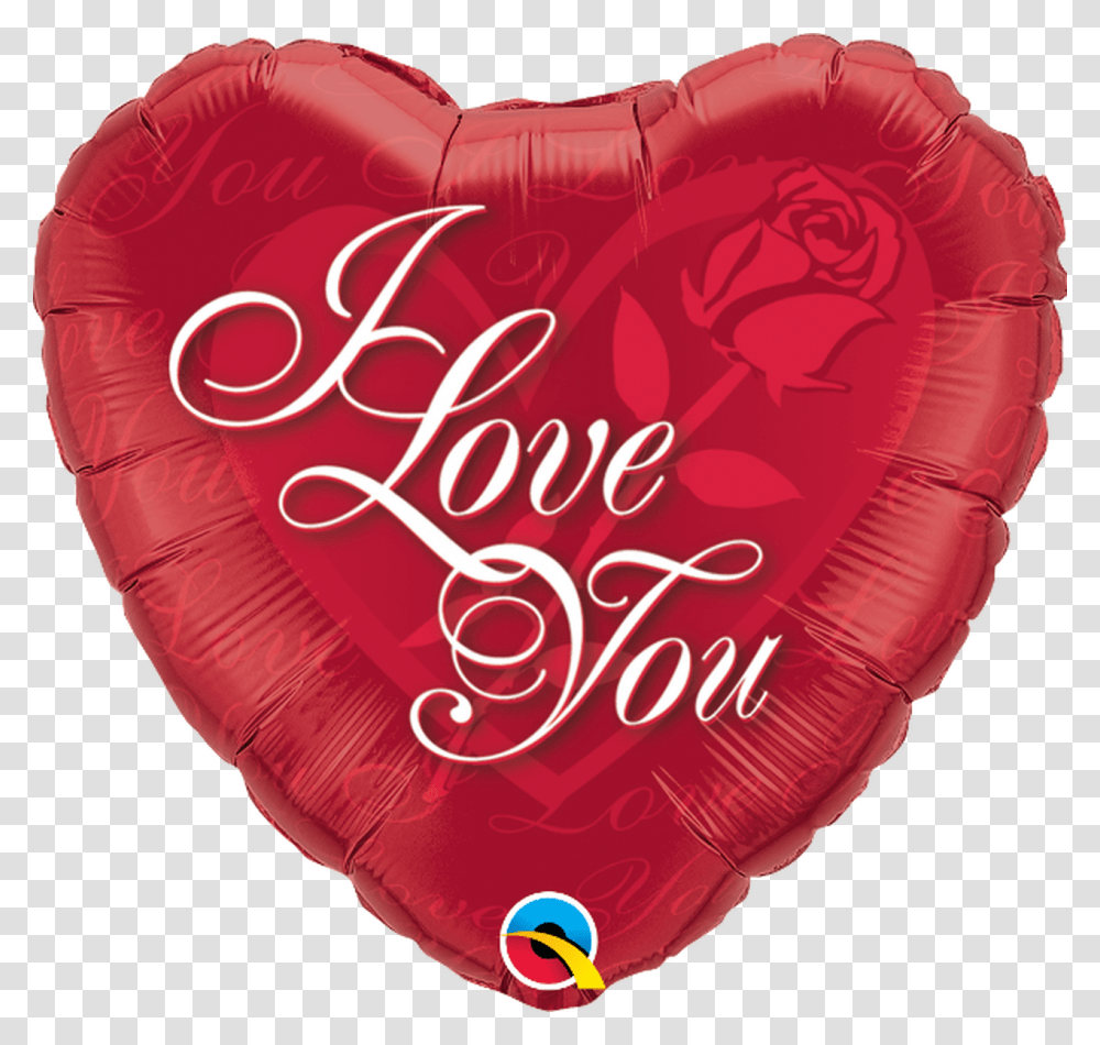 Balo Metalizado Eu Te Amo Com Rosa Vermelha 18 Polegadas Love You, Balloon, Heart Transparent Png