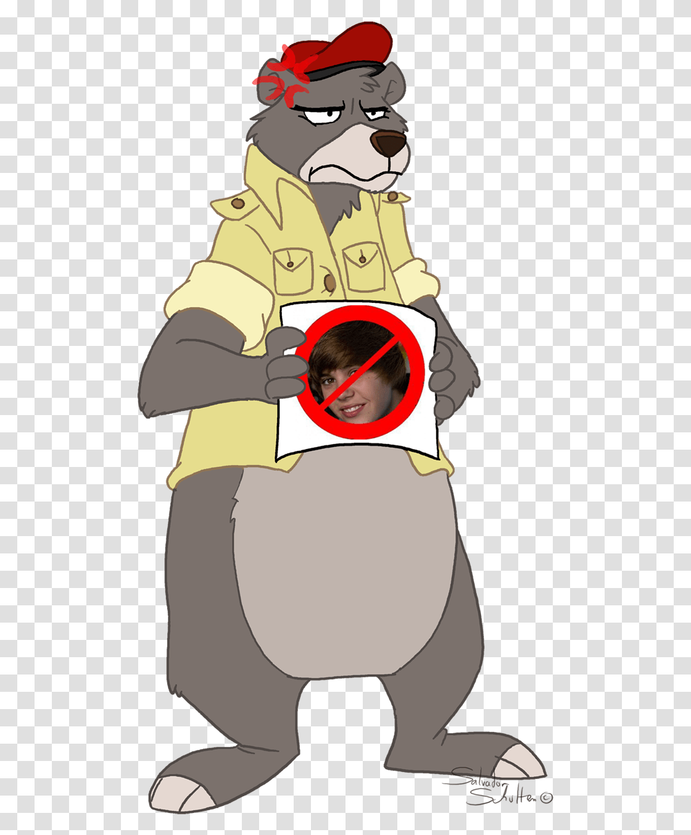 Baloo Hates Justin Bieber, Person, Face, Costume Transparent Png