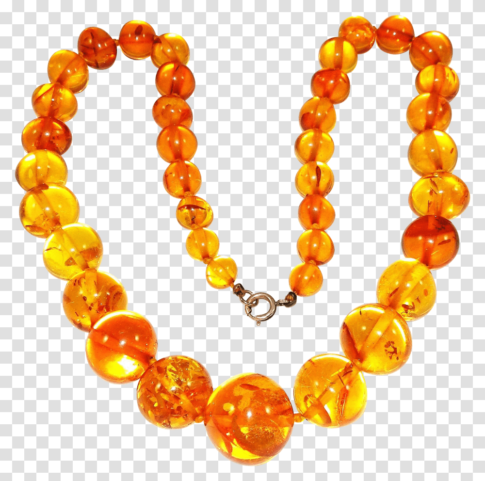 Baltic Amber Necklace Honey Yellow Amber, Bead Necklace, Jewelry, Ornament, Accessories Transparent Png