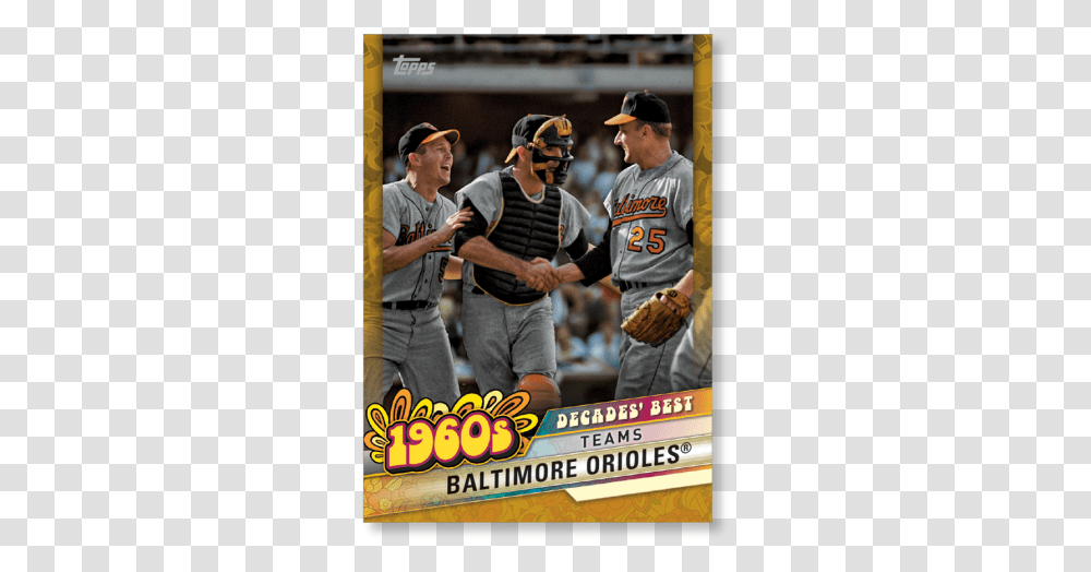 Baltimore Orioles 2020 Topps Series 1 Decades Best Poster, Person, Baseball Glove, Team Sport Transparent Png