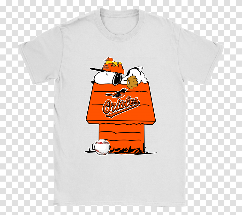 Baltimore Orioles Snoopy And Woodstock Resting Together Shirt, T-Shirt, Plant, Food Transparent Png