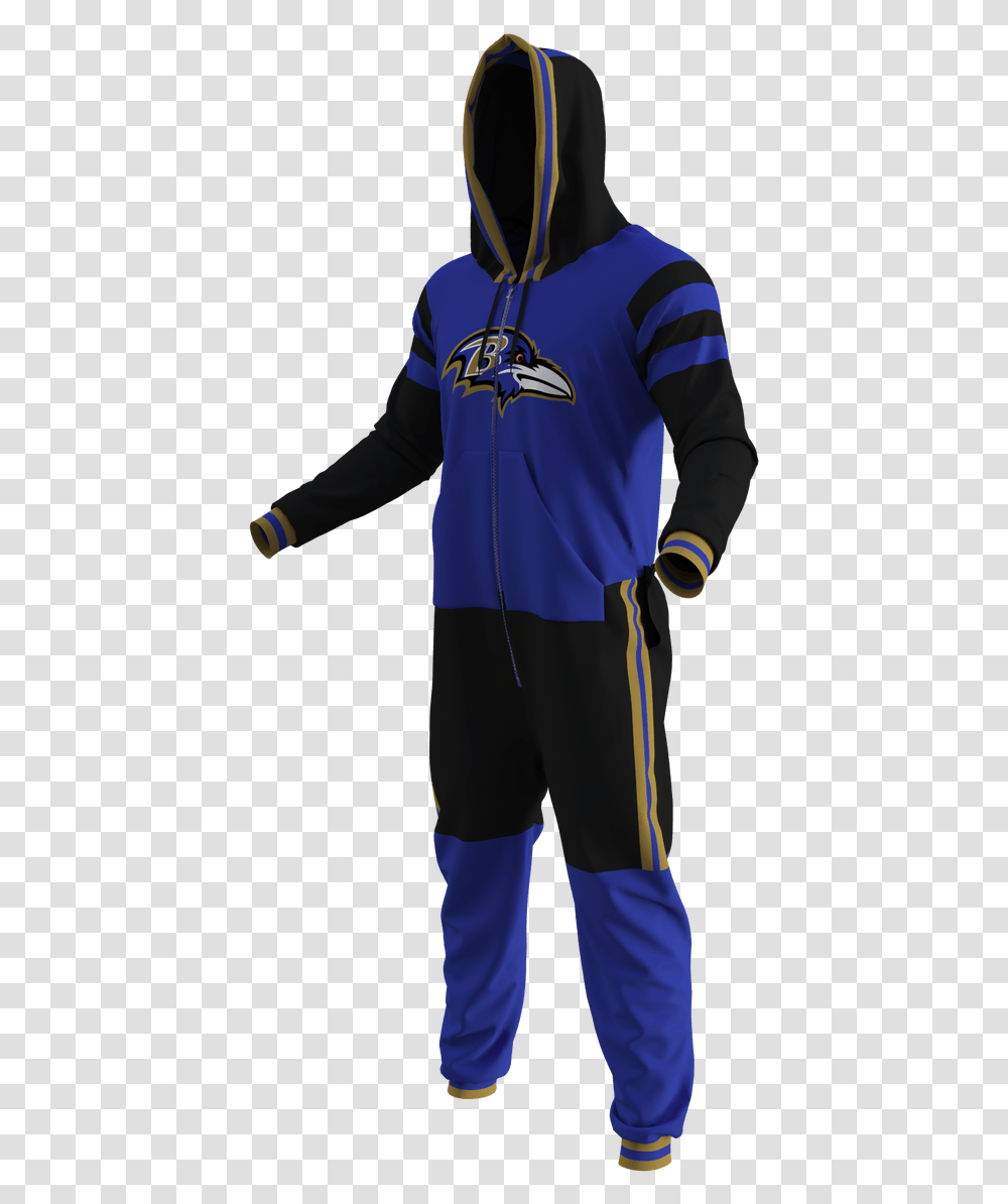 Baltimore Ravens Nfl Onesie Costume, Sleeve, Clothing, Person, Long Sleeve Transparent Png