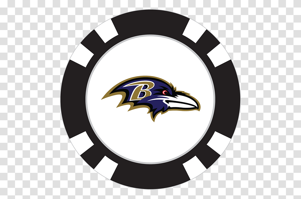 Baltimore Ravens Poker Chip Ball Marker, Bird, Animal, Logo Transparent Png
