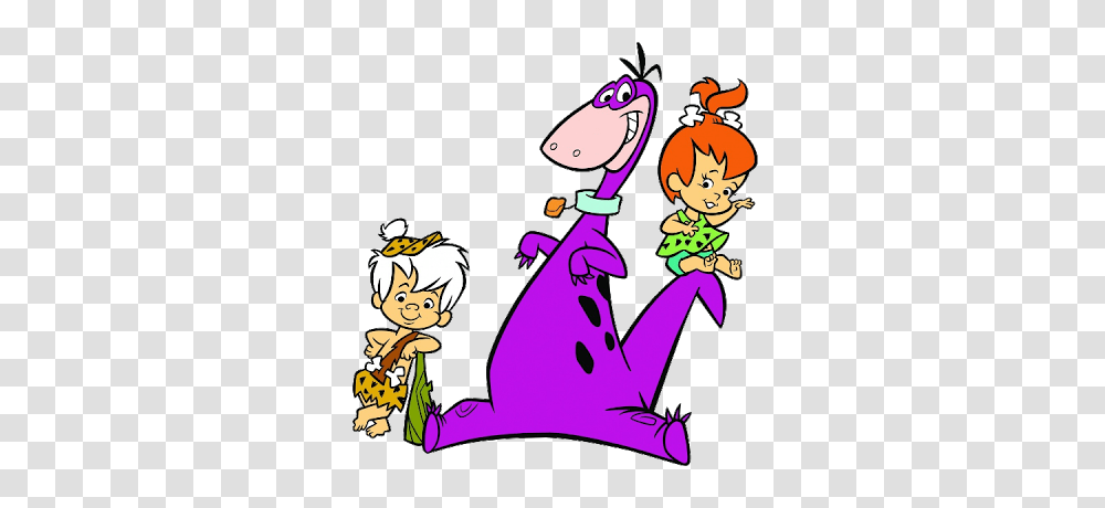 Bam Bam Rubble And Pebbles Flintstone With Dino, Poster, Advertisement Transparent Png