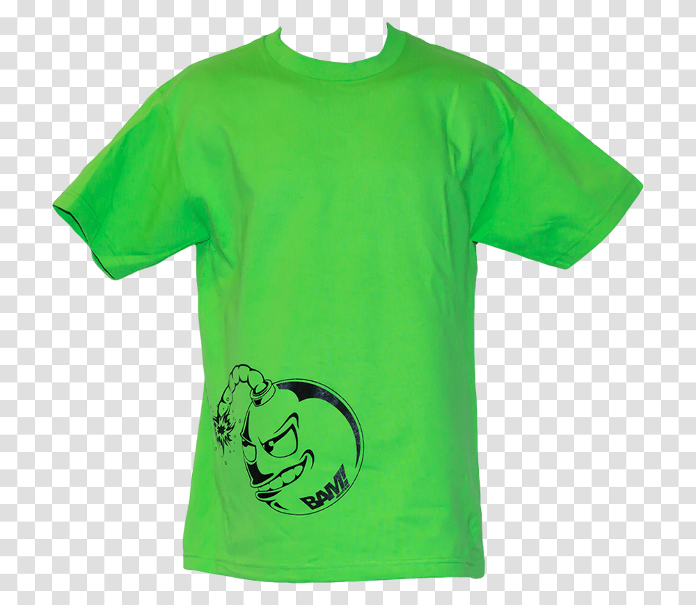 Bam Bomb Green Active Shirt, Apparel, T-Shirt, Sleeve Transparent Png