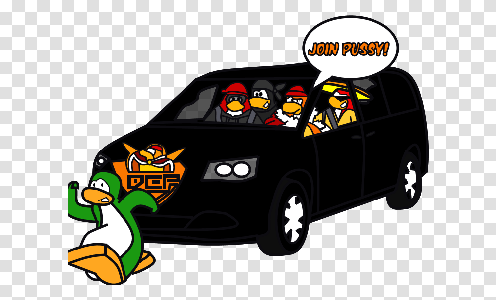 Bam Cartoon Club Penguin Car, Vehicle, Transportation, Automobile, Bird Transparent Png