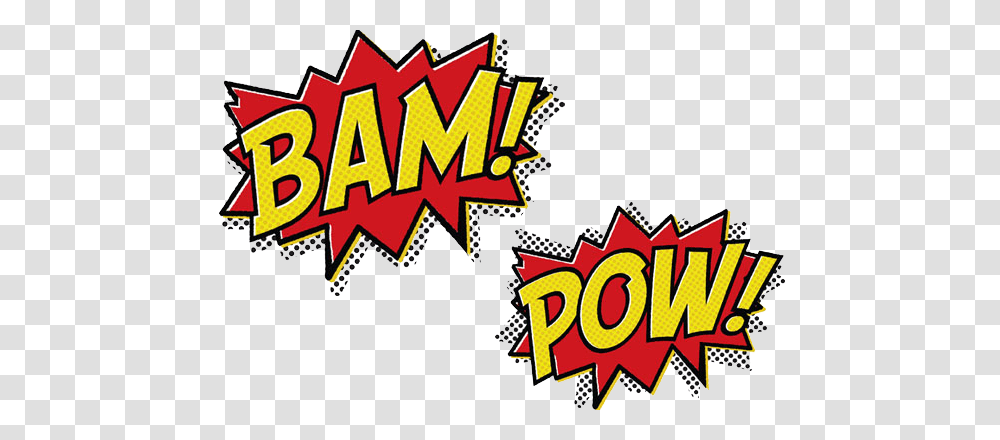 Bam Pow Cartoon Message Text, Label, Sticker, Leisure Activities Transparent Png