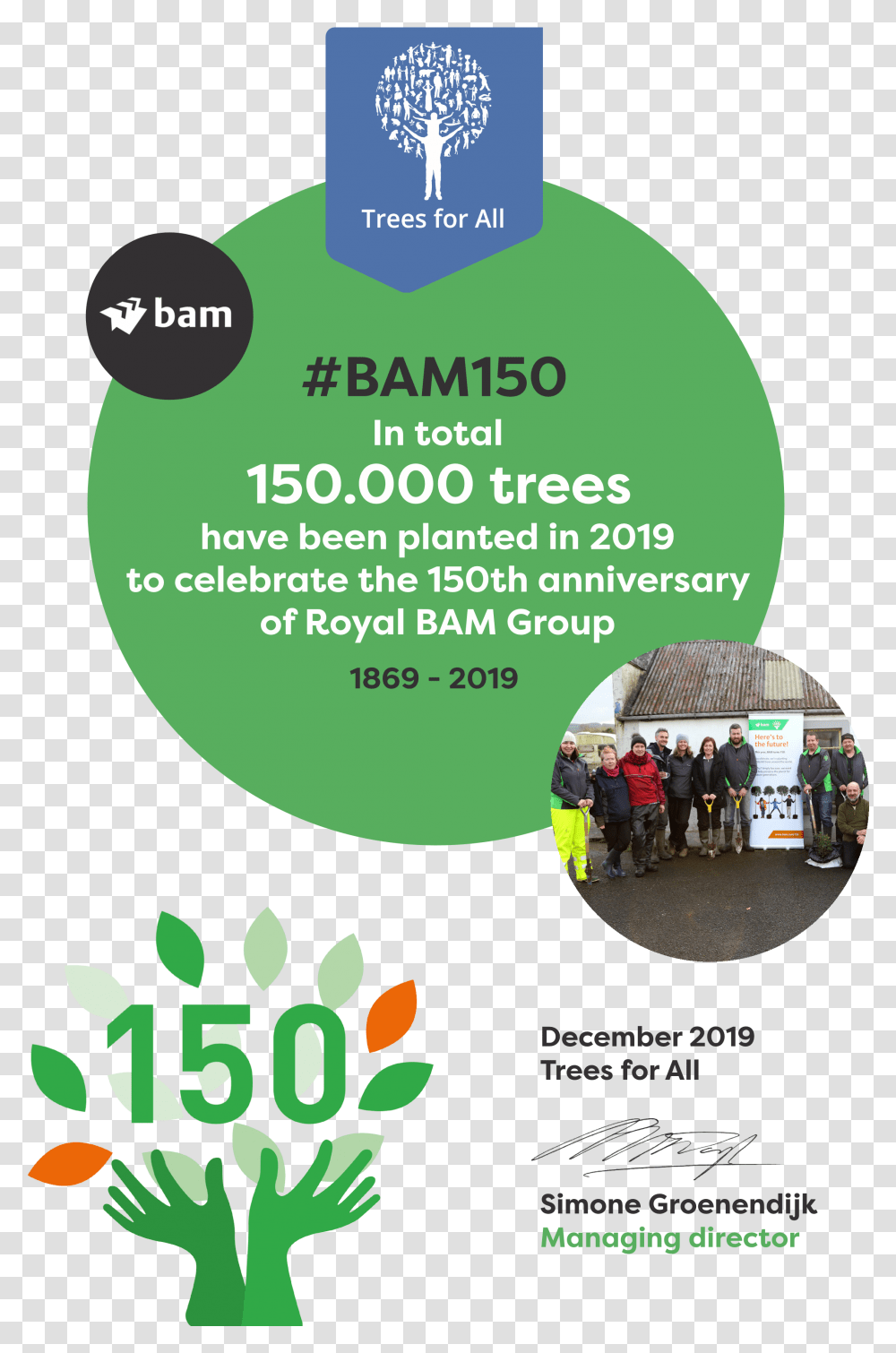 Bam Reaches Target To Plant 150 000 Trees For All, Flyer, Poster, Paper, Advertisement Transparent Png