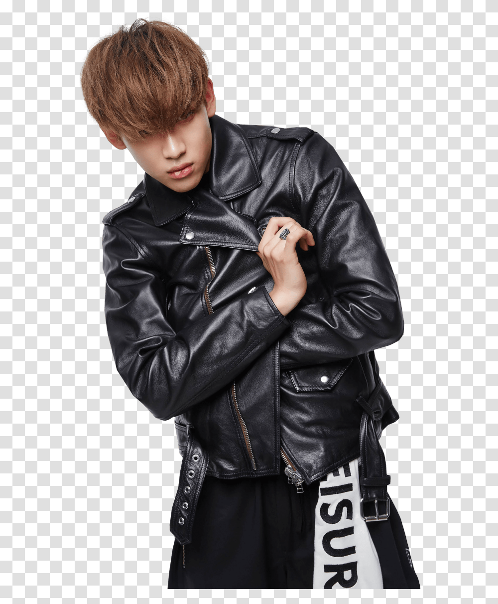 Bambam Black Leather Vest Bambam Got7 Edit, Apparel, Jacket, Coat Transparent Png