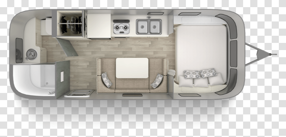 Bambi 22fb Floor Plan 2020 Airstream Bambi, Interior Design, Indoors, Furniture, Cooktop Transparent Png