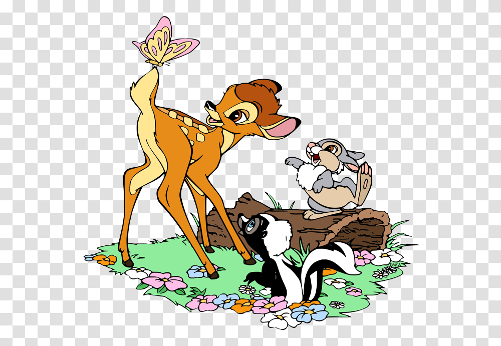 Bambi And Butterfly, Wildlife, Animal, Mammal, Deer Transparent Png