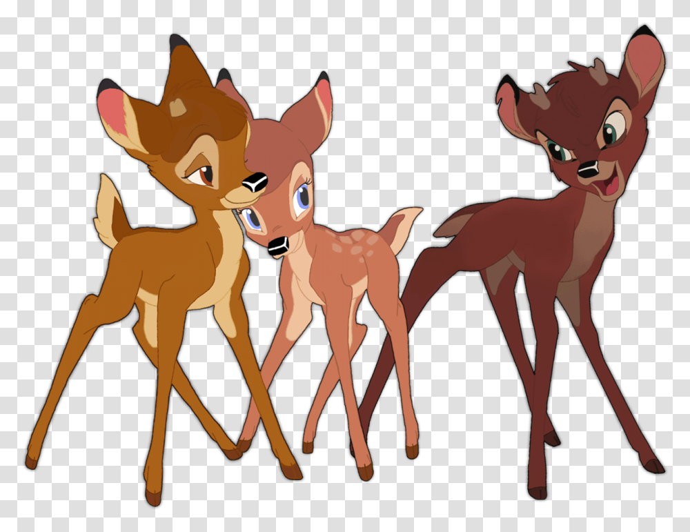 Bambi And Faline Fanart, Mammal, Animal, Wildlife, Deer Transparent Png