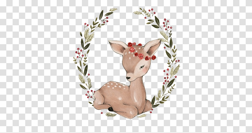 Bambi Cervatillo Ciervo Pngstickers Watercolor Woodland Invitation Template Free, Mammal, Animal, Pattern, Plant Transparent Png