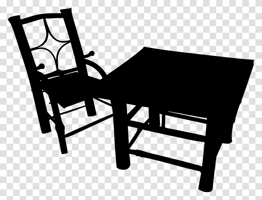 Bamboo Furniture Silhouette Old Tables And Chairs, Gray, World Of Warcraft Transparent Png