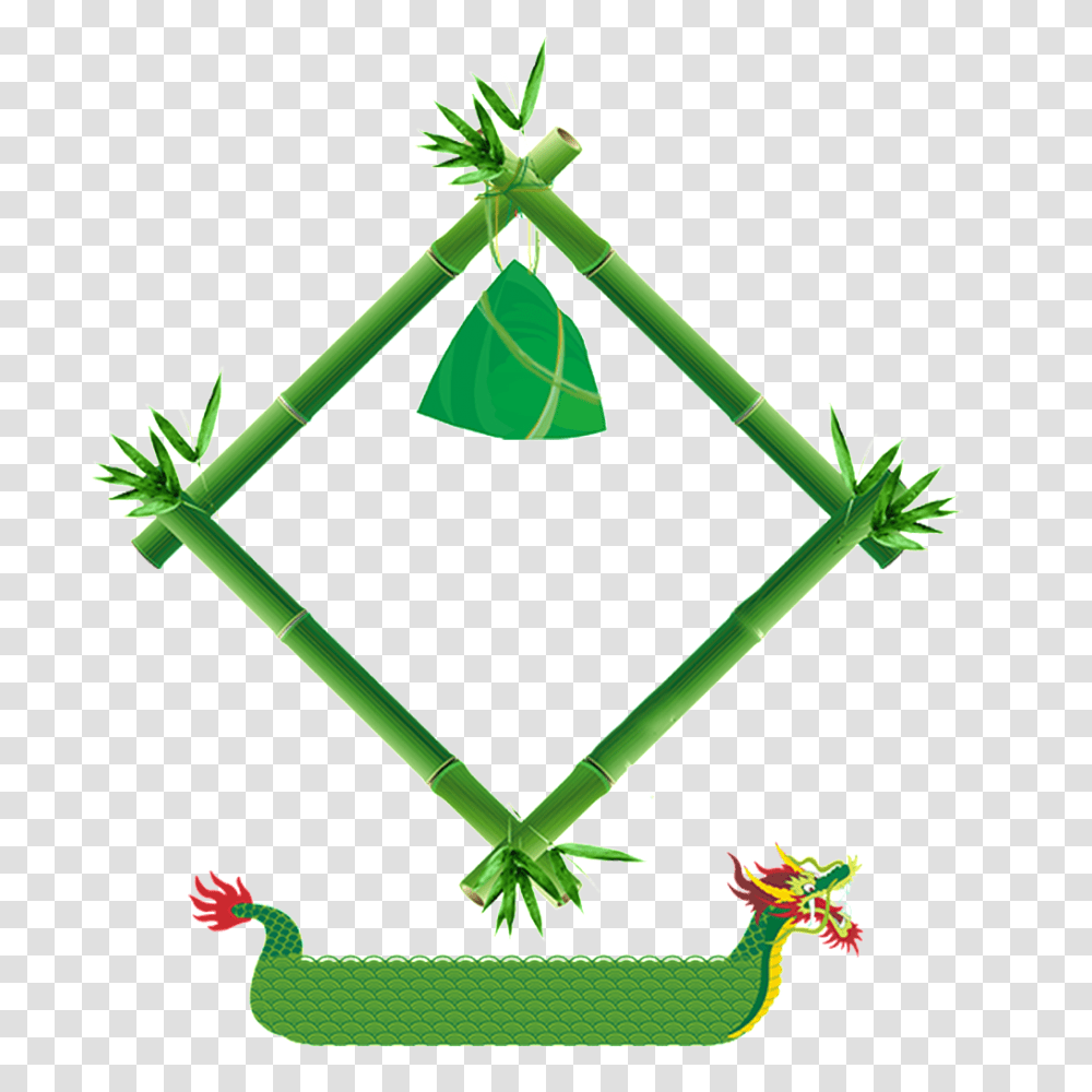 Bamboo Hand Painted Dumpling Dragon Boat Dragon Boat Festival, Green, Plant, Triangle, Food Transparent Png