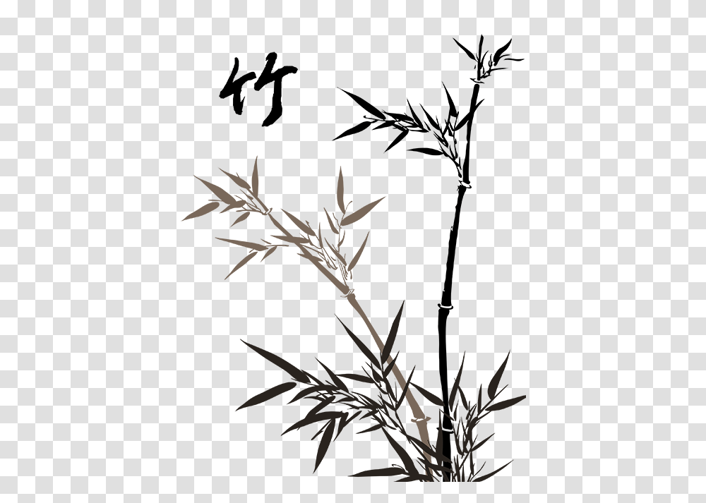 Bamboo In Bamboo Stamp, Silhouette, Outdoors, Nature Transparent Png