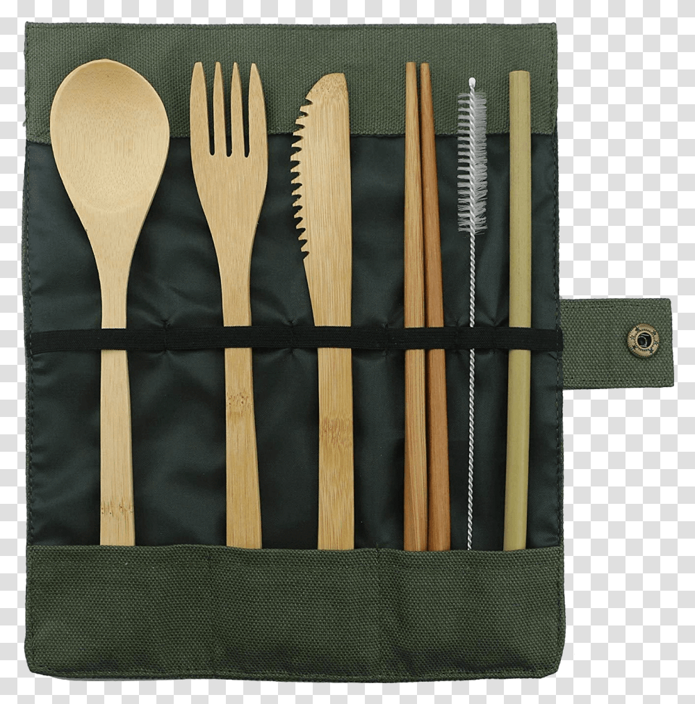 Bamboo Set Amp Straw, Cutlery, Fork, Spoon Transparent Png