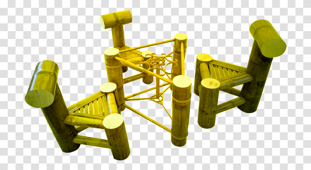 Bamboo Set Of 3 Chairs And Triangular Top Tea Table Playground, Seesaw, Toy, Outdoor Play Area Transparent Png